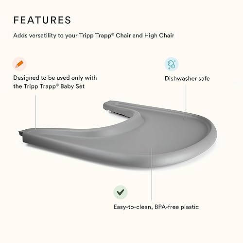 Miniatura 7 de Stokke Bandeja, color negro  Diseñado exclusivamente para silla Tripp Trapp + Tripp Trapp Baby Set  Cómodo de usar y limpiar  Fabricado con plástico