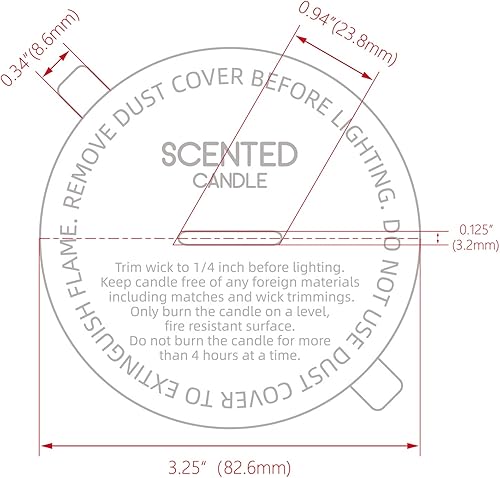 Miniatura 8 de CandMak Cubiertas antipolvo para velas, 160 piezas impresas de papel kraft con tapa antipolvo con lengüeta para hacer velas (3.125 pulgadas)