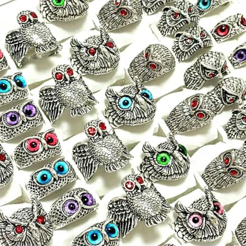 Bagues hibou et animaux bohèmes pour soirées et festivals - 2