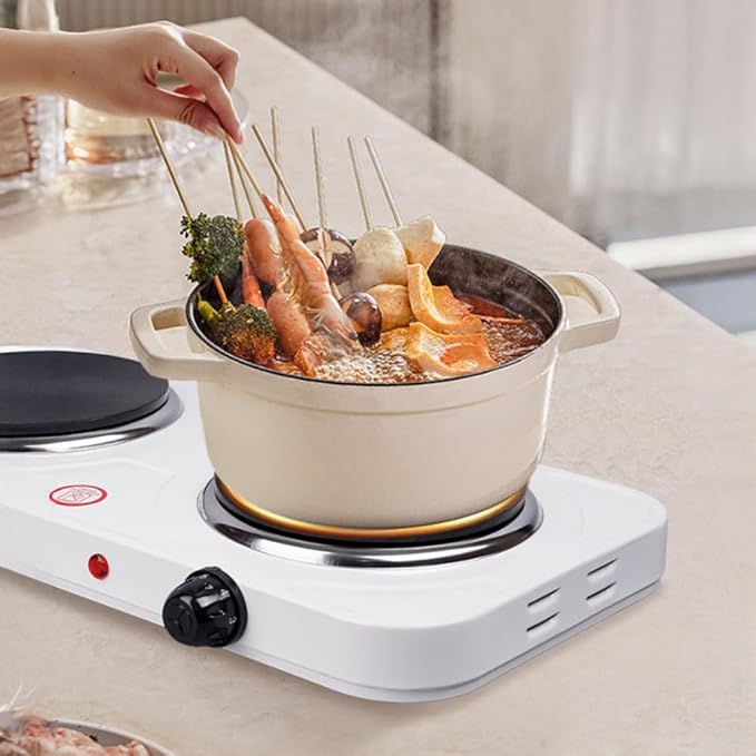 Estufa Eléctrica de Sobremesa 2 Puestos 17.7x8.7x3 Pulgadas 110V miniatura 2