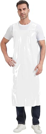 Nanxson Waterproof TPU Work Apron Lightweight Adjustable for Dishwashing Lab Pet Grooming Car Washing Dishwashing