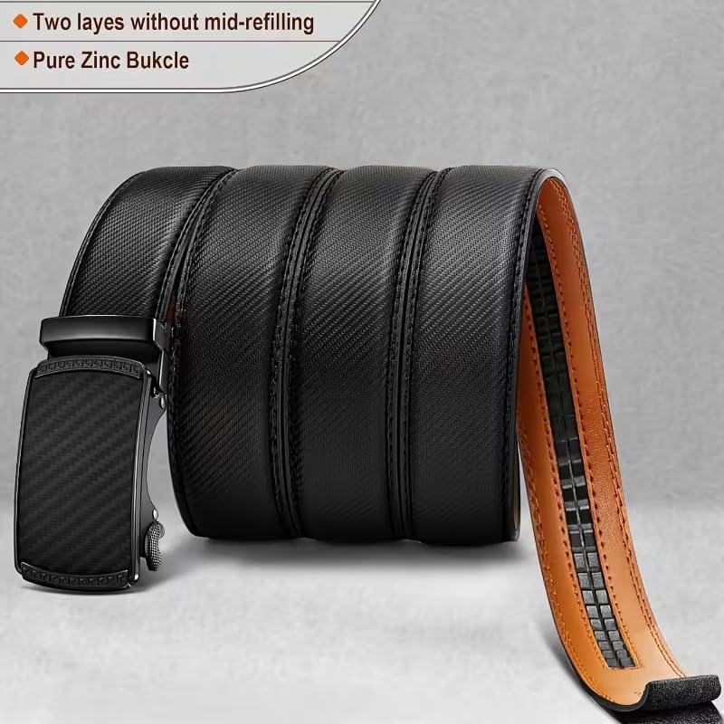 Image of WildHorn Men's Genuine Leather Belt for Men| Premium Auto-Lock Buckle | Adjustable up to 48 inch | Formal & Casual Wear | Micro-Adjust Fit | Stylish Gift Box Included