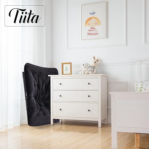 Miniatura 2 de Tiita Comfy Saucer - Silla plegable de gran tamaño de piel sintética suave, silla perezosa para niños, adolescentes y adultos, silla lunar con marco