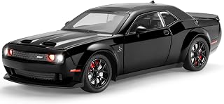 SASBSC Toy Cars for Boys Age 3-12 1:24 Car Toys Diecast Metal Car Model with Light & Sound Collectable Muscle Super Cars for Kids (Black)