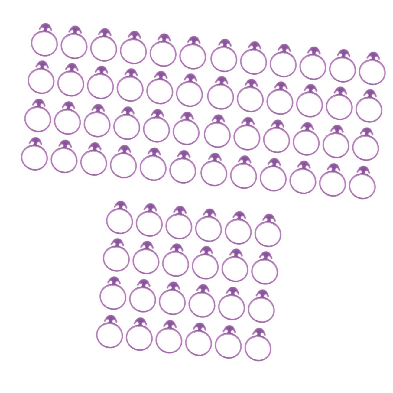Alipis 144 Piezas sellados Bolsas para Decorar Pasteles Bolsas de Silicona para Decorar Sellado de Bolsas para Pasteles Banda elástica Crema Mangas pasteleras Metro Púrpura