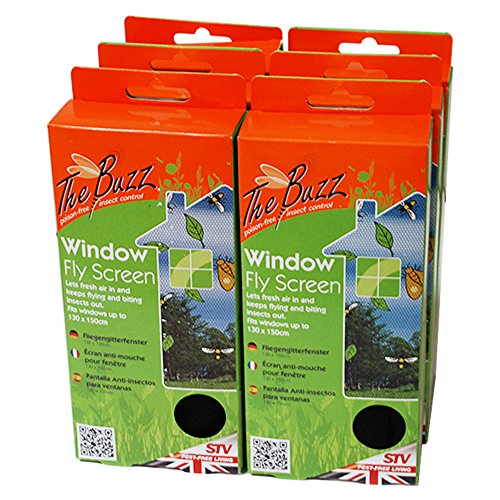 STV International Window Mosquitera - Multi Pack, Negro, 9.5x22.8x0.585 cm