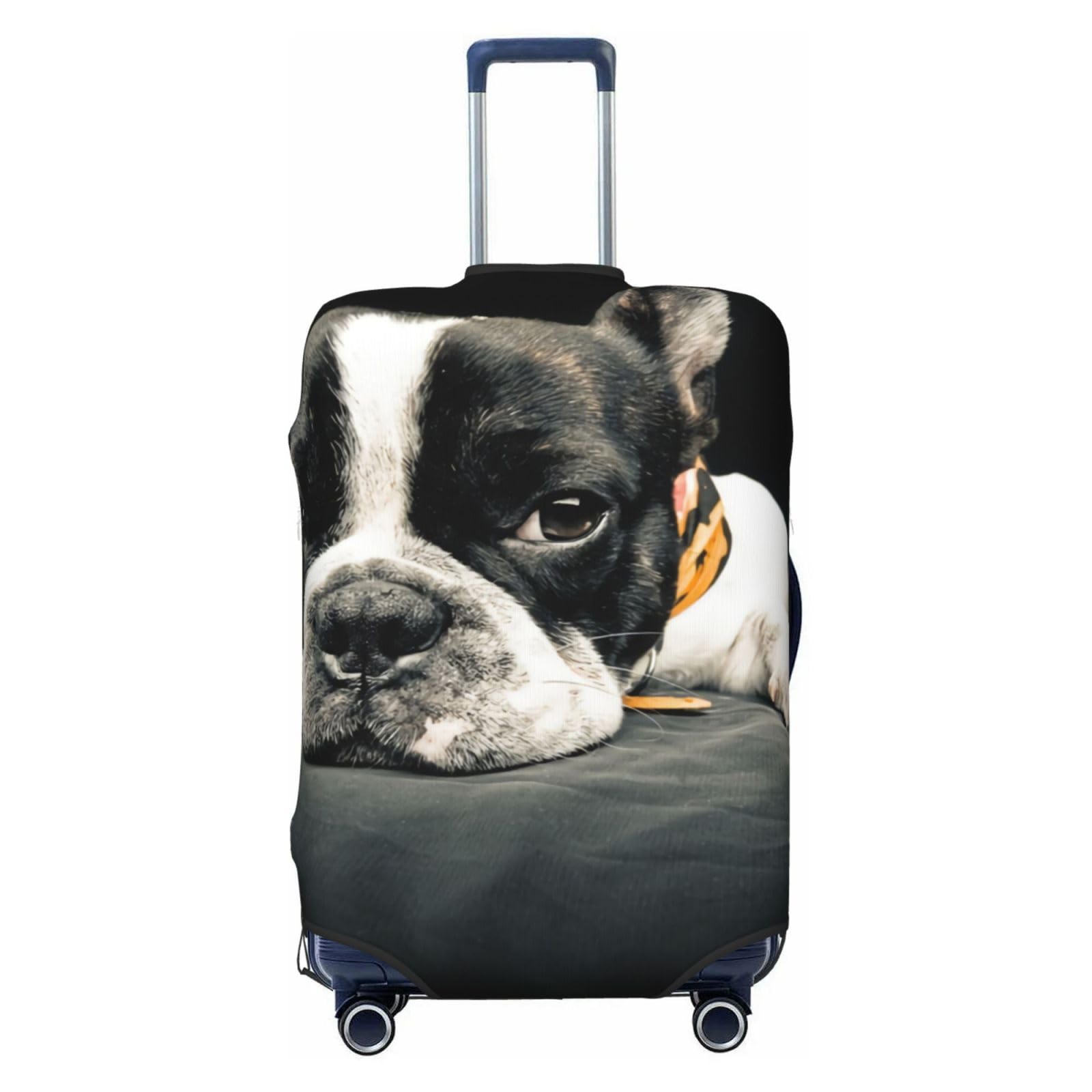 Luggage Covers French Bulldog Print Elastic Protective Washable Luggage Cover Travel Dust-Proof Suitcase Cover For 18-32 Inch Luggage