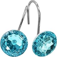 Vista 12 de MitoVilla Anillos de cortina de ducha rojos de Navidad, ganchos de ducha navideños para forro de cortina de ducha borgoña, anillos de ducha a prueba