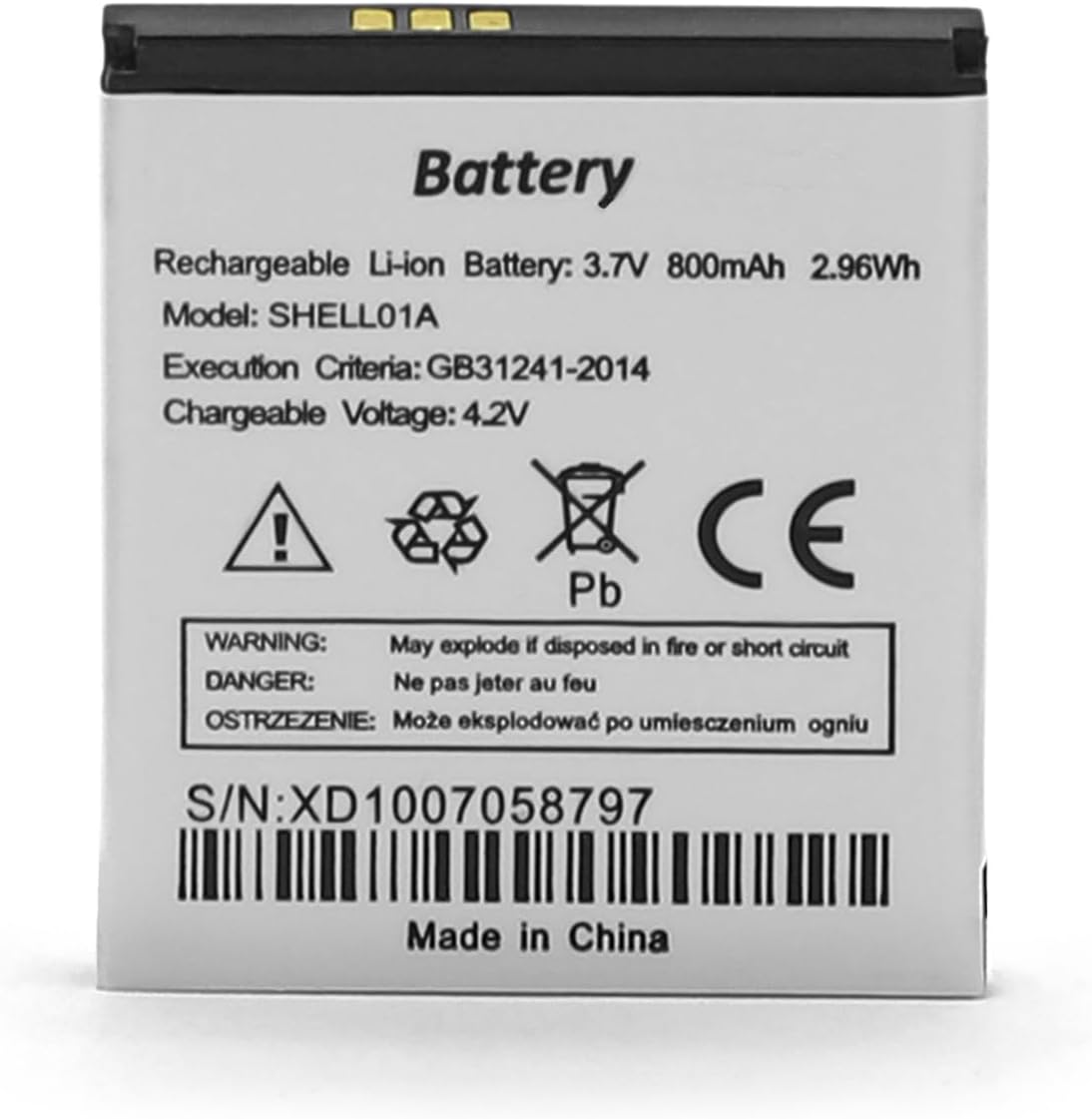 SHAWOROCE Battery SHELL01A DBF800A DBF800C DBF800E Replacement for