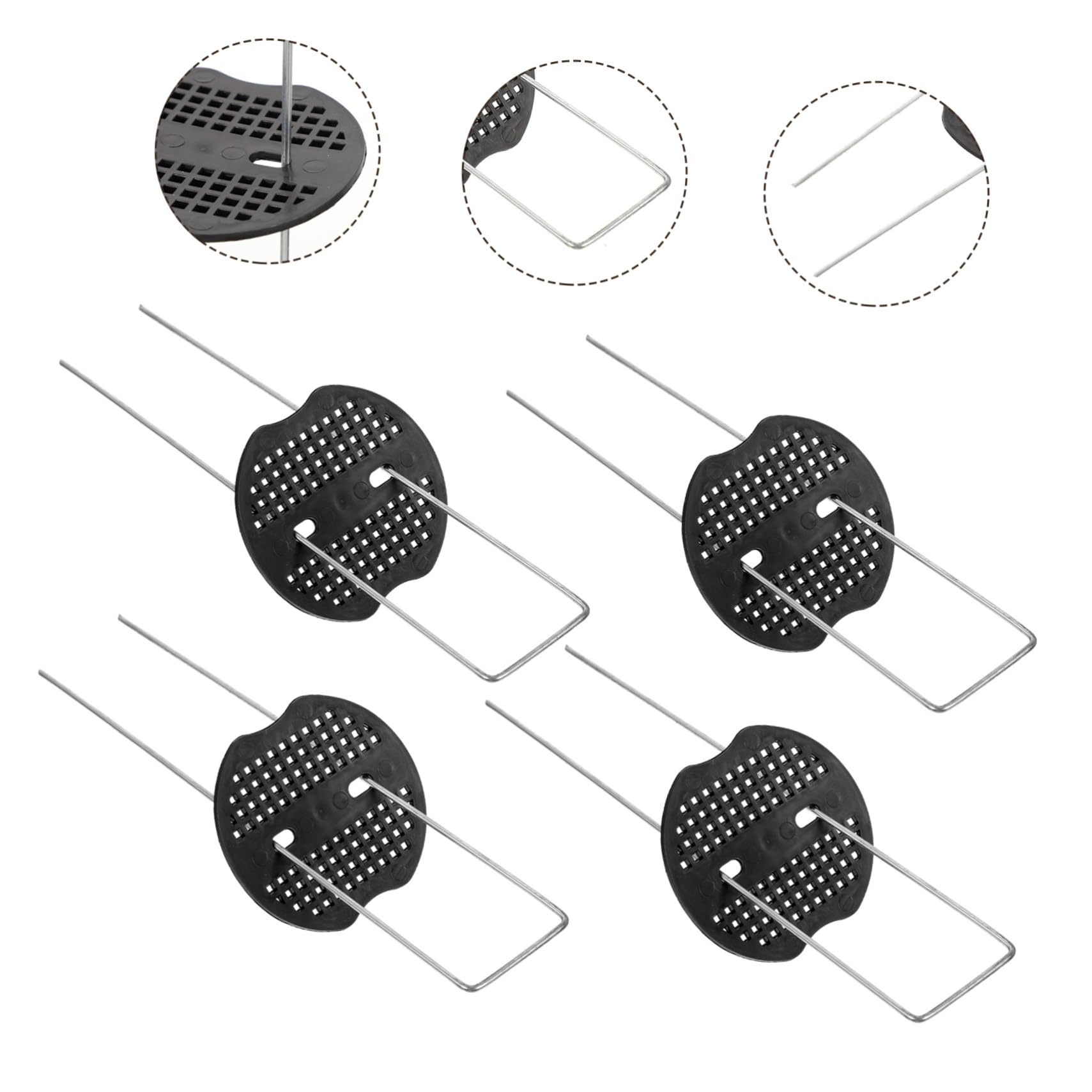 BESTonZON Picchetti da Forma U in Resistente con Guarnizioni Rinforzate per Fissaggio Recinzioni e Esterni Antiruggine e Leggeri per Domestico e Giardinaggio