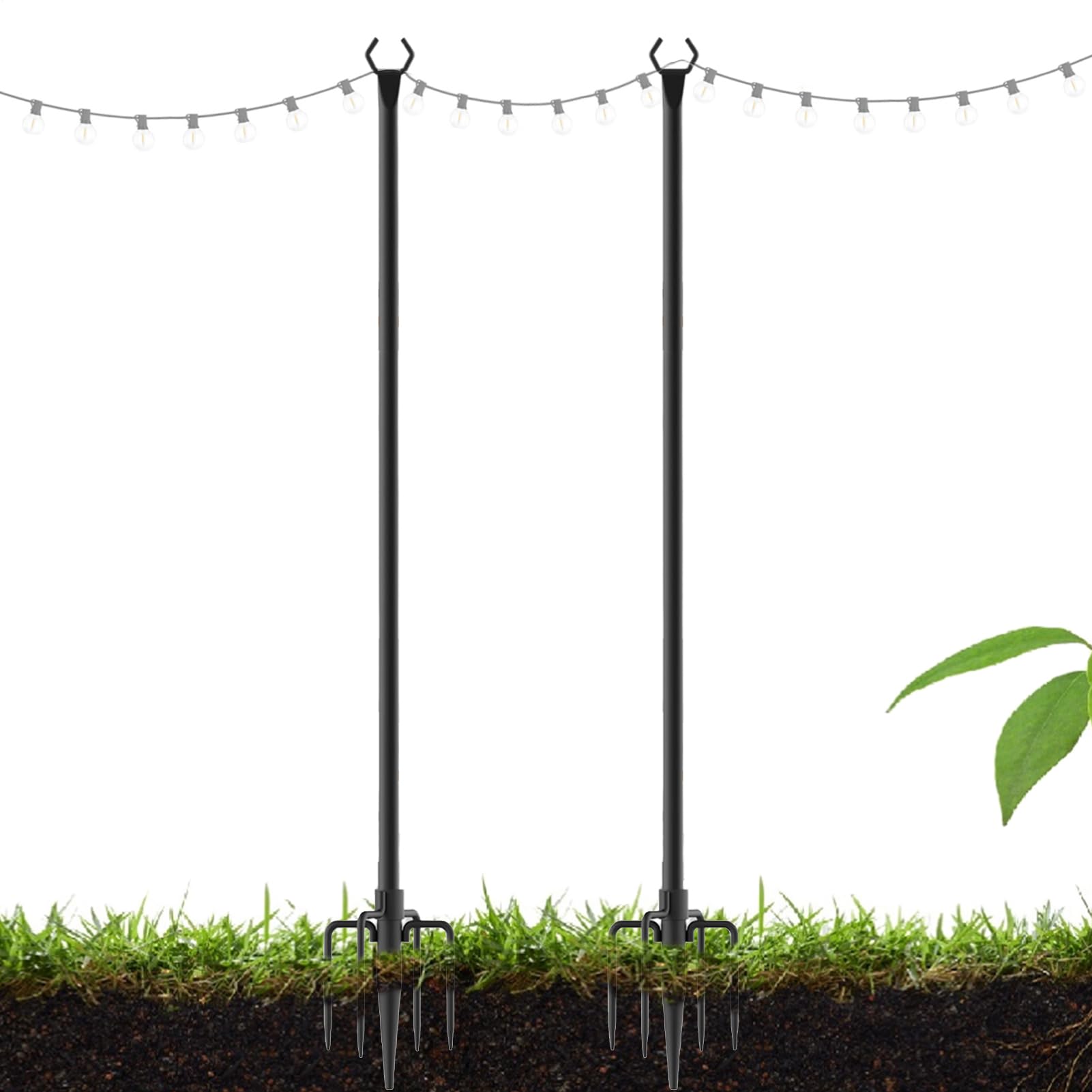 Poteaux Pour Guirlandes Lumineuses Support De Luminaire Métallique Stable