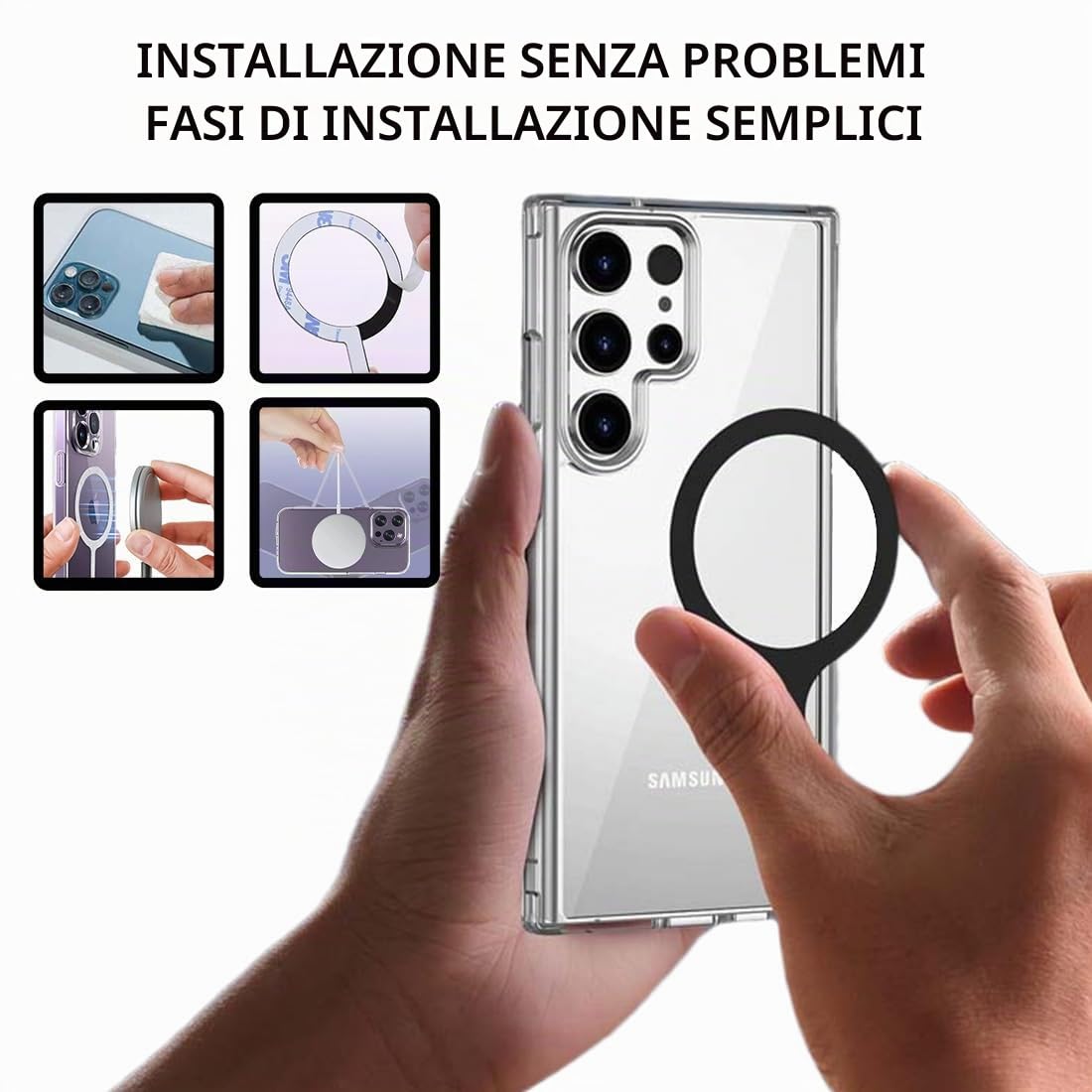 Custodia per iPhone 12 / iPhone 12 Pro Supporto ad anello magnetico compatibile con Magsafe Protezione militare Custodia per iPhone 12 / iPhone 12 Pro Supporto ad anello magnetico compatibile con Magsafe Protezione militare