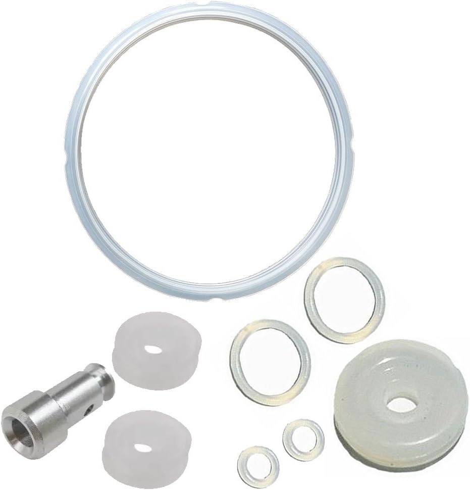 TamBee Silicone Sealing Ring Clear Pressure Cookers Gaskets Universal Replacement Floater and Sealer for 8 Quart Power Pressure Cookers Replacement Parts Set of 9