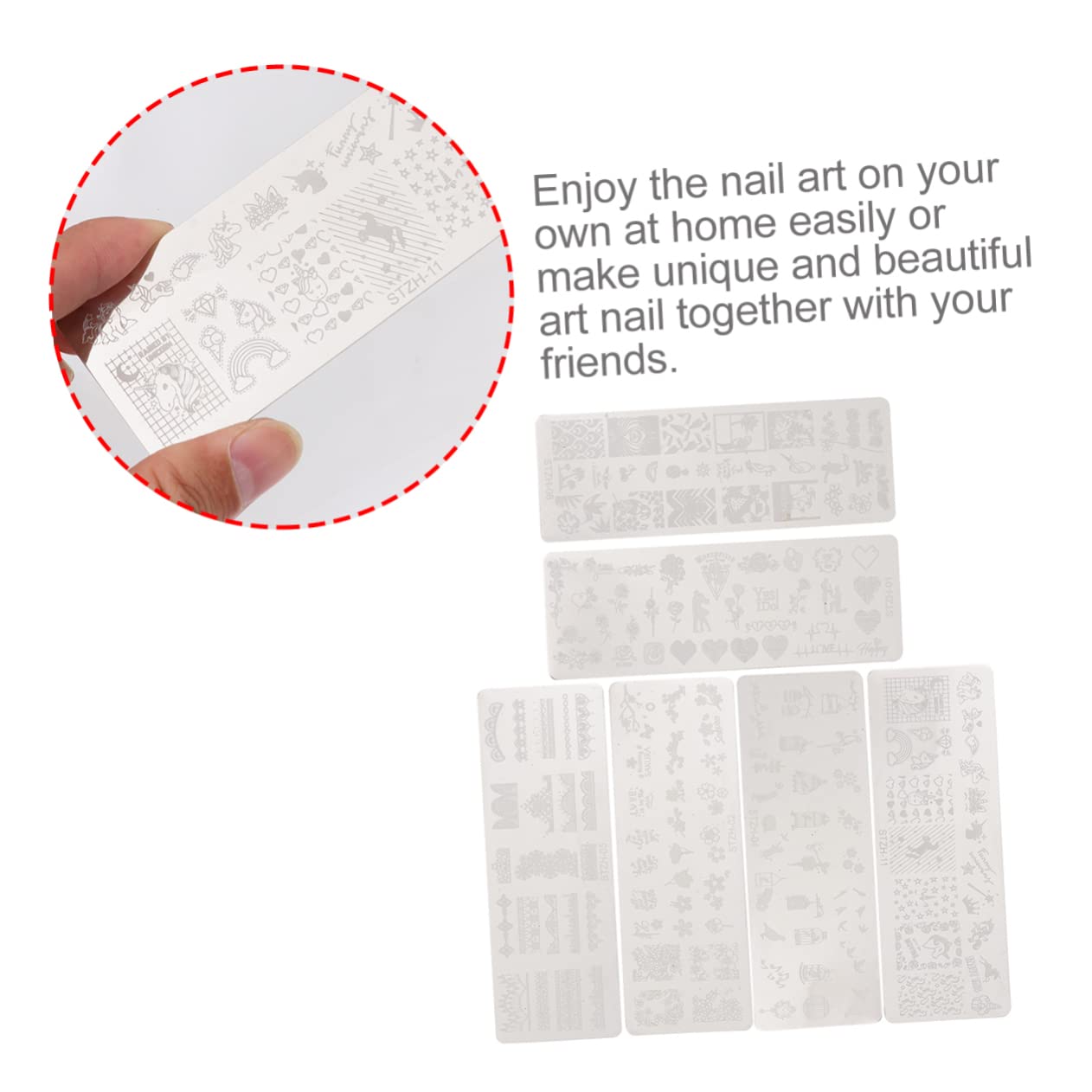 3 Set Piastre Per Nail Art Acciaio Vari Per Stamping Unghie Template Per Decorazioni Esclusive E Manicure Creativa 6 Pezzi * 3