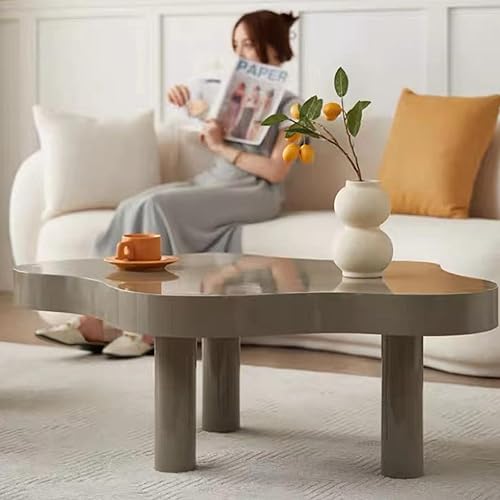 Miniatura 10 de Mesa de centro de nube irregular con 3 patas, mesa central moderna de mediados de siglo para dormitorio, sala de estar, bonita mesa auxiliar de