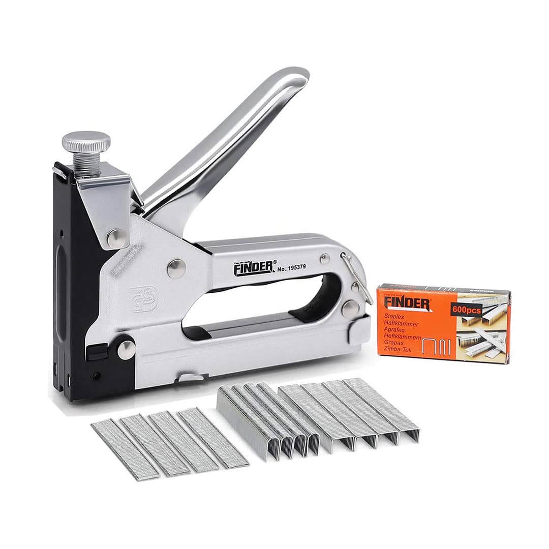 B K Jagan & CO Staple Gun -Upgrade 3 in 1 Upholstery Hand Stapler with 600 PCS Staples for Home Decor,Furniture Staple,Household Repair