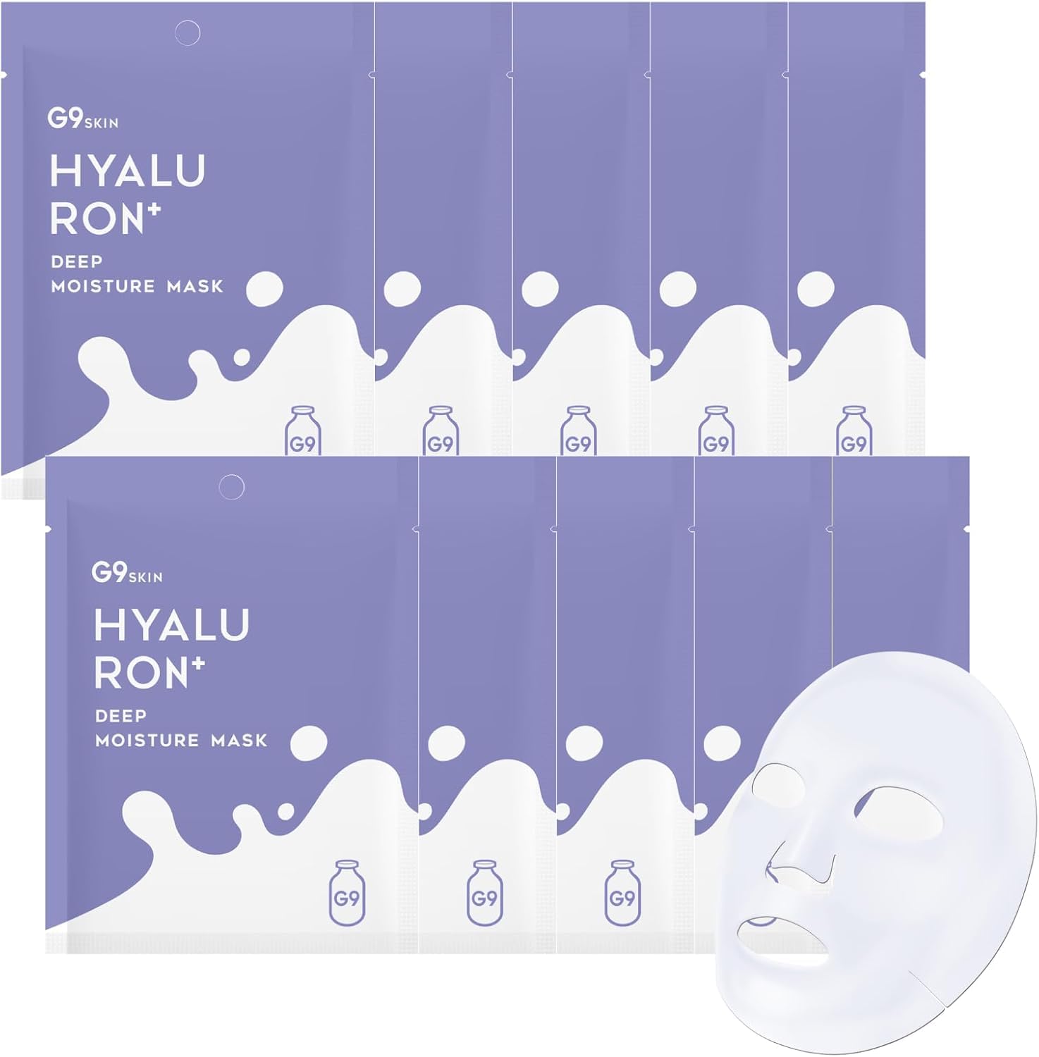 パック・フェイスマスク maichun Amazon.co.jp: G9 HYALURON+ DEEP MOIST MASK 22mL 10枚セット 個包装