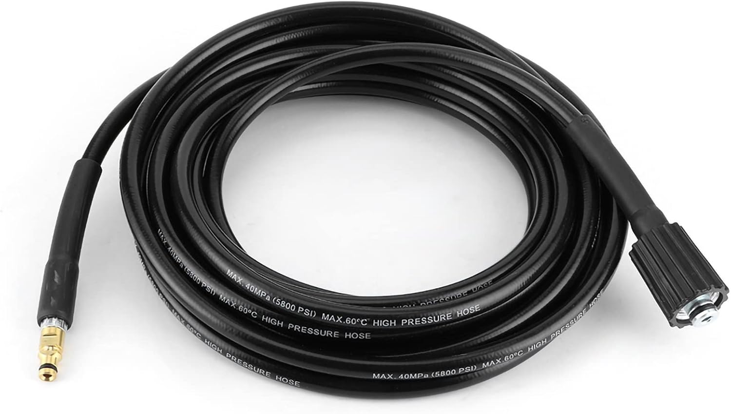 Pressure Washer Hose 40MPa Duty Rubber Pipe Compatible with K2 and Similar Machines for Cars Driveways Patios