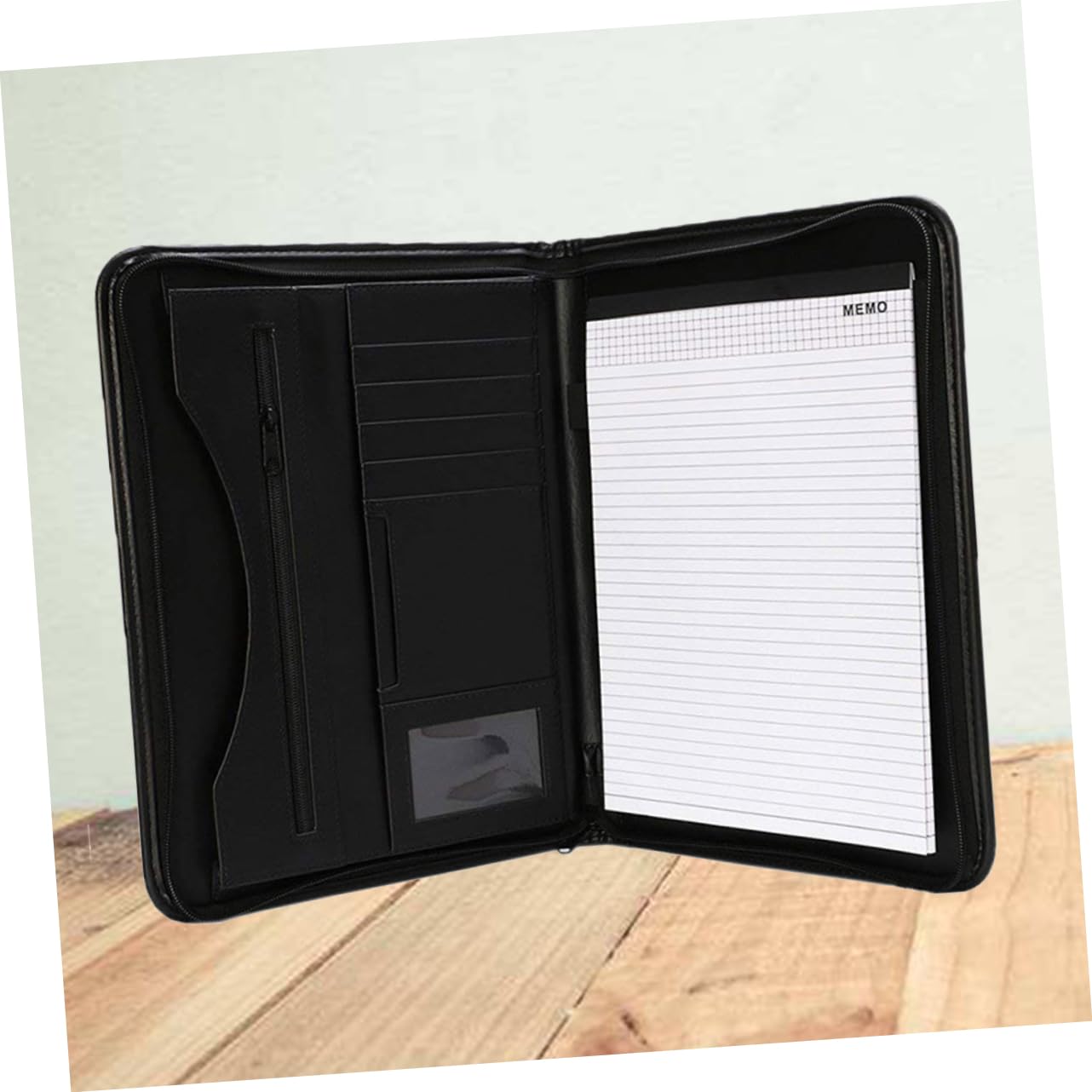 DOITOOL Organizador De Carpetas De Negocios 2 Unidades Tarjetero Carpeta De Datos Carpeta A4 Con Bolsa De Almacenamiento Para De Oficina Color Negro