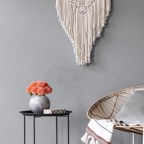 Miniatura 6 de CCINEE 12 flores artificiales de otoño, bola de crisantemo, arreglo floral de seda otoñal, ramo de flores falsas, hortensias de tallo largo para