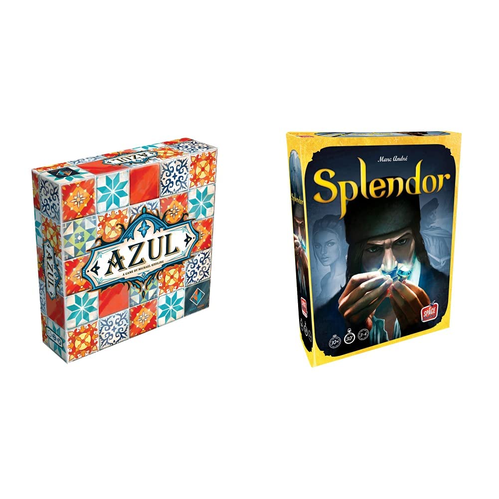 Plan B Games UNBOX Now | Azul | Board Game, Black & Space Cowboys UNBOX NOW | Splendor | Board Game | Ages 10+ | 2 to 4 Players | 30 Minutes Playing Time