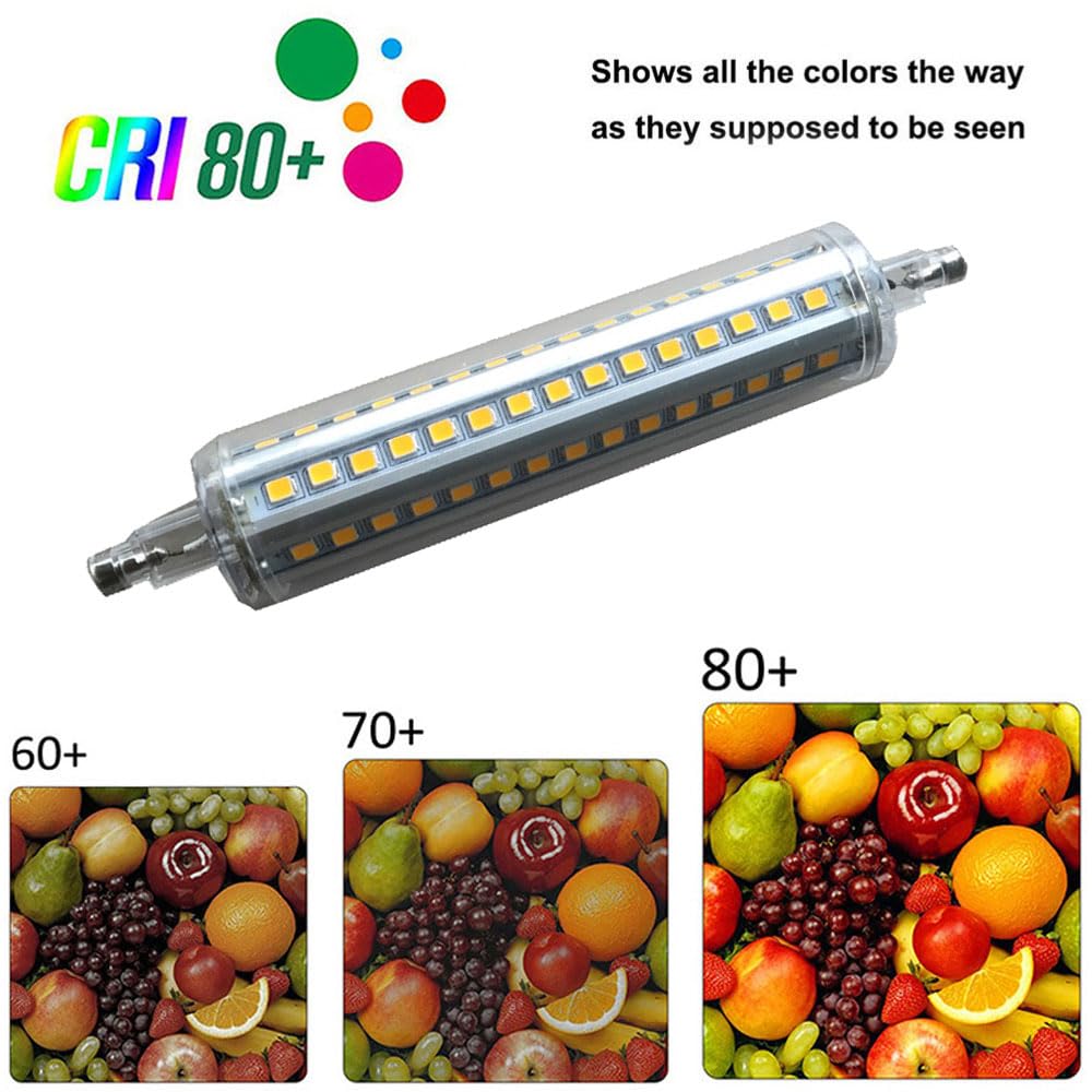 12W 1200LM R7S 135MM Bombillas LED AC 85-265V R7S Base 120W Bombilla halógena de tungsteno Bombillas de repuesto para iluminación de taller Lámparas de pie (paquete de 10)