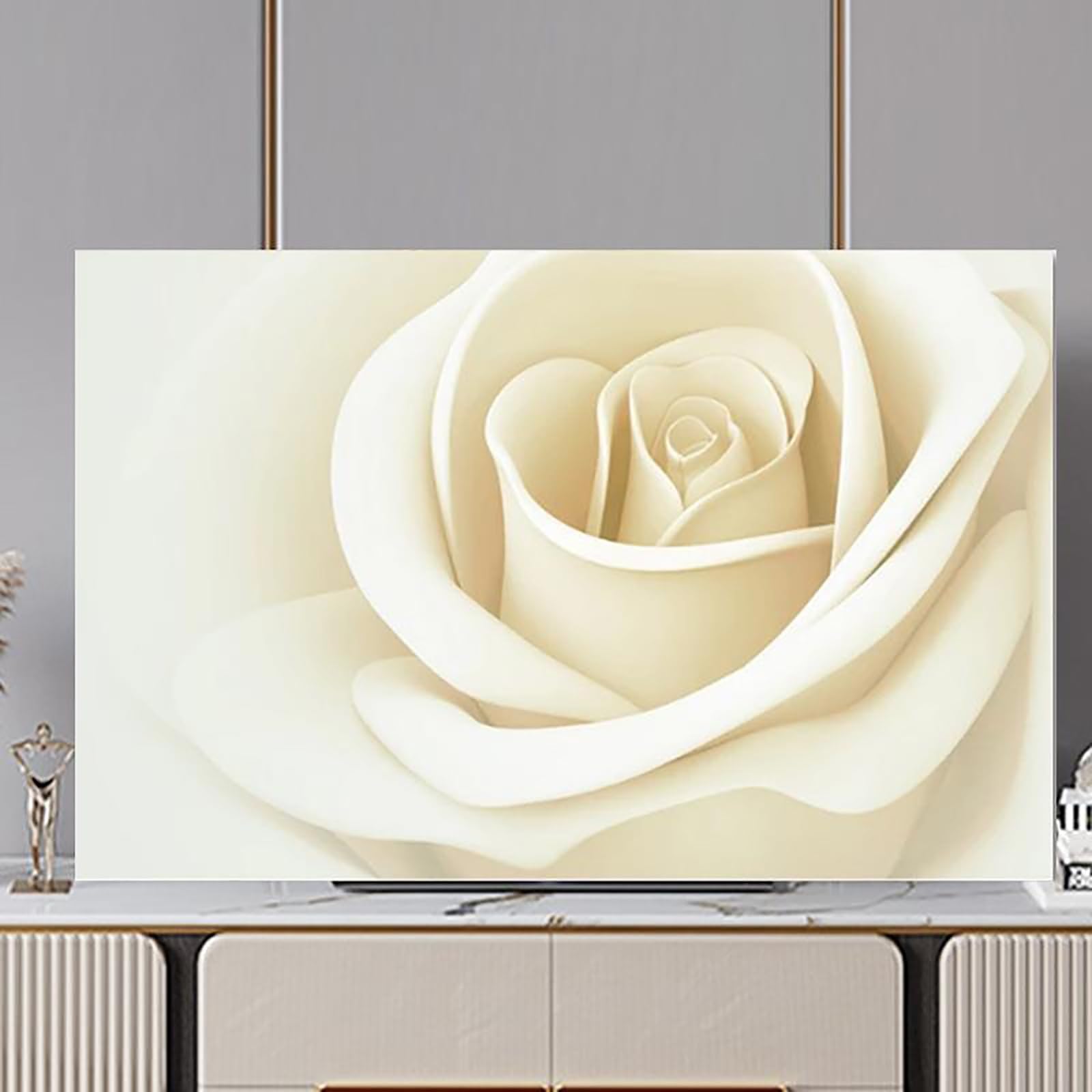 Cmjsgg Color2 Indoor Tv Dust Cover, Painting Pattern Television Cover, Indoor Display Cover Tv Dust Cover, Flat Screen Dust-Proof Protector Universal Cover, Tv/Pc Covers(Color:,Size:40-43Inch)