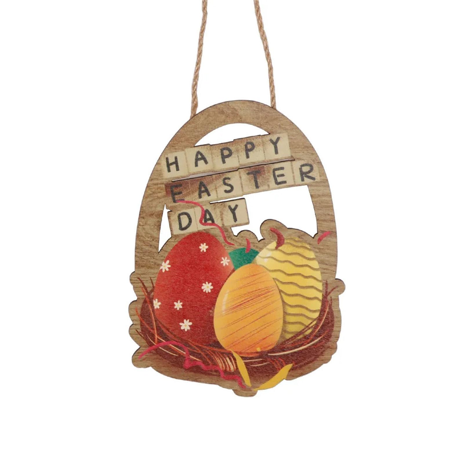 Elnwnnkc Wooden Door Sign Festival Easter Welcome Sign for Garden Wood for Easter Celebration Partys Supplies Wall Decorations