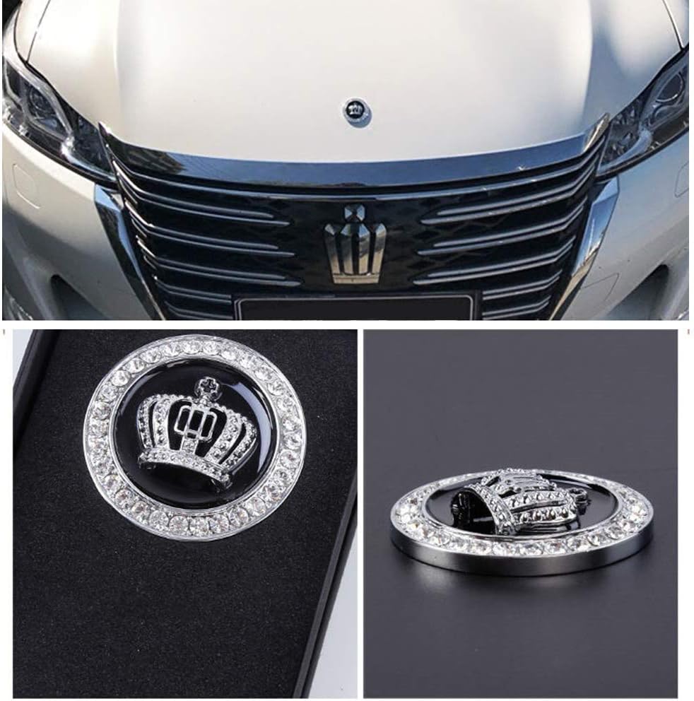 Amazon Zads 車用 クラウン 3dステッカー Crownステッカー 金属ステッカー 立体カーステッカー エンブレム デカール シール ラベル 自動車 バイク 自転車 スーツケース かっこいい 装飾 丸形 ゴールド ステッカー デカール 車 バイク