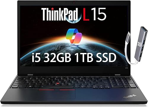 Lenovo ThinkPad L15 - Laptop de negocios (15.6 pulgadas FHD antirreflejo, Intel 4-Core i5-1135G7, 32 GB de RAM, 1 TB PCIe SSD), cámara web,