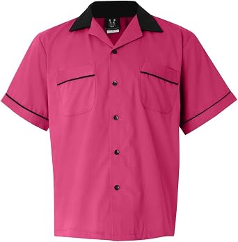 Hilton GM Legend Bowling Shirt M Pink/ Black