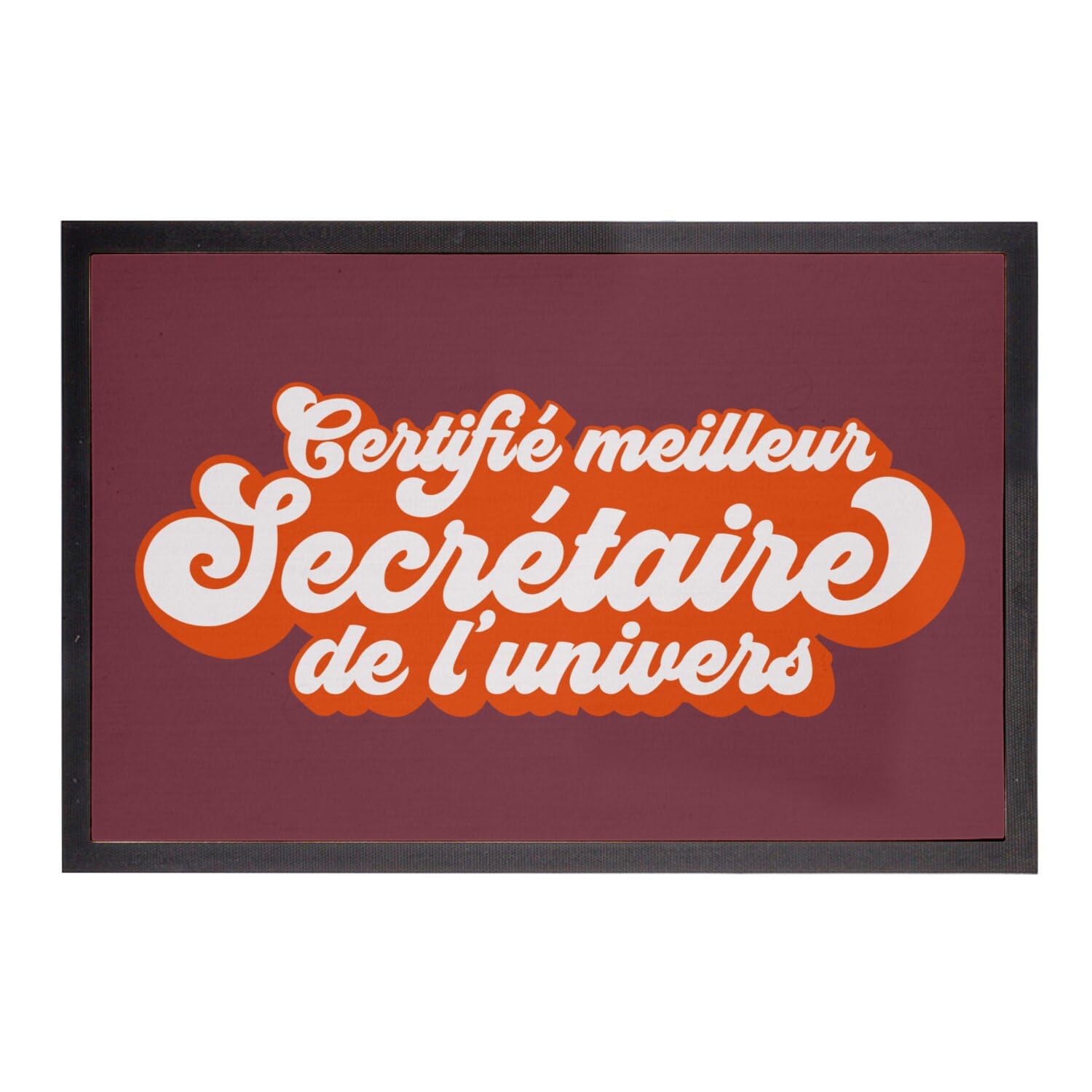 Paillasson Secrétaire Rouge 60x40 Tapis Entrée Entreprise Tapis