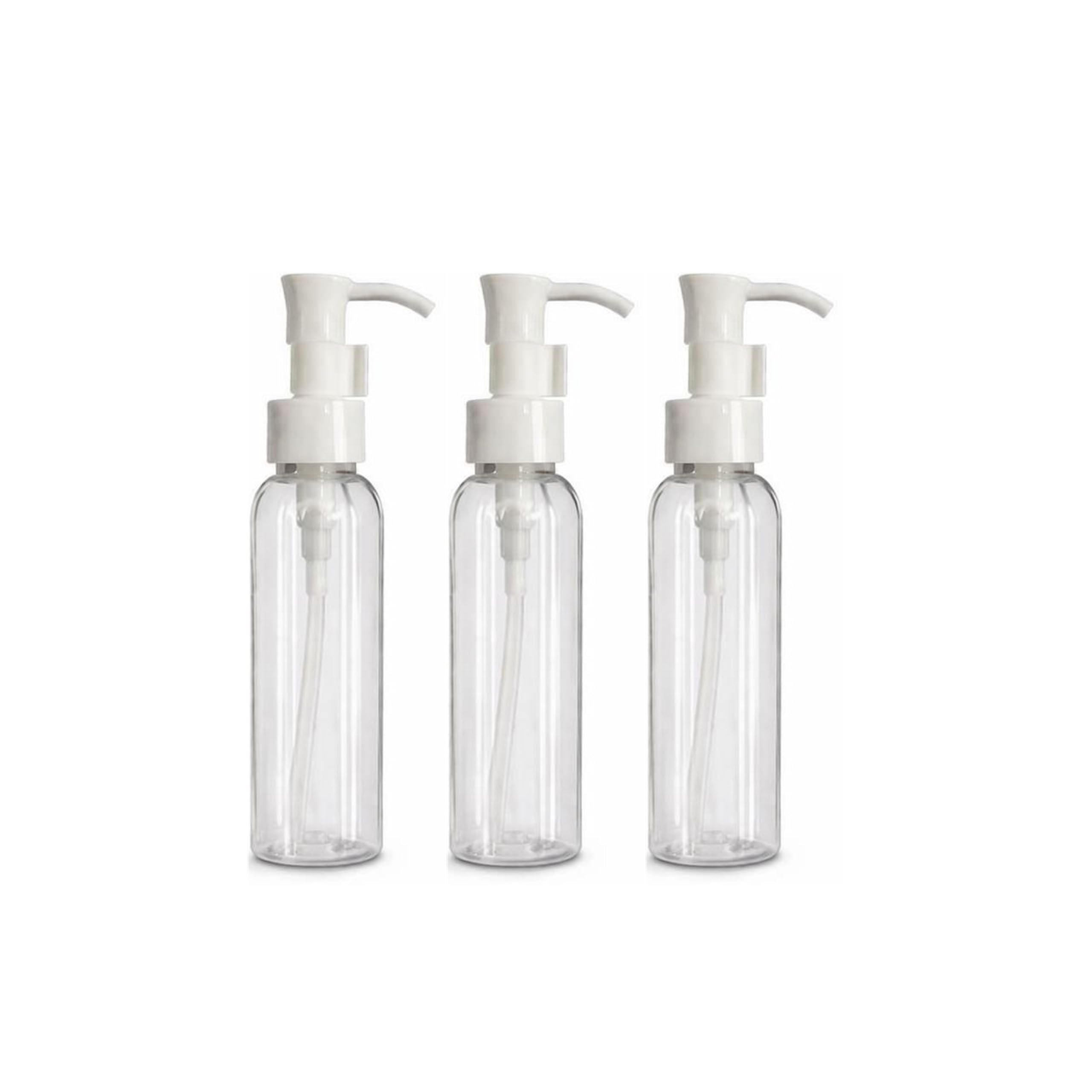 PHARCOS 120ML Transparent Pump Dispenser Bottles with White Pump, Refillable Empty Bottles for Liquid Soap, Lotion, Shampoo, Oil, Leak-Proof, Reusable for Bathroom, Kitchen & Travel Use, Pack of 3-image-14