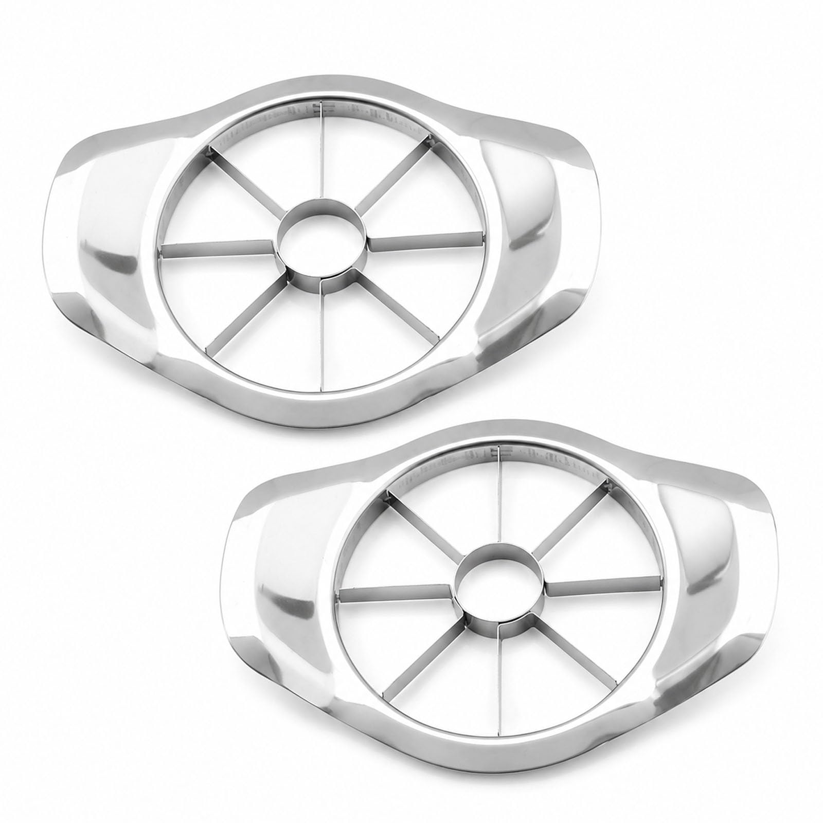 Crestivo 2 Pcs Stainless Steel Apple Slicer & Corer – Easy Grip Handles, Ideal for Apples Pears Onions, Quick Fruit Cutter Kitchen Gadget for Perfect Slices