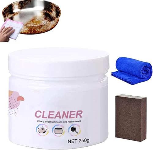 Krokka - Limpiador potente de polvo multiusos de cocina, removedor de óxido de espuma, polvo de limpieza multiusos de cocina, filtro de burbujas