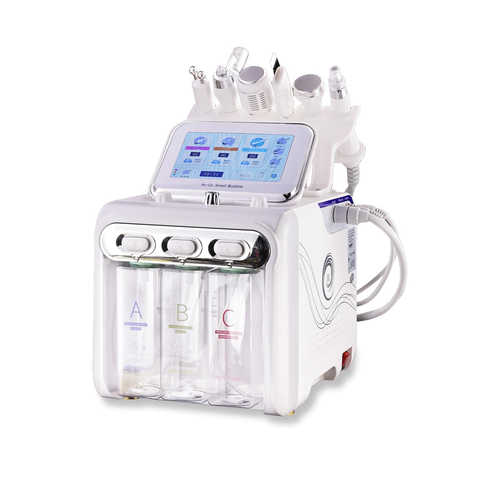 Professionell Aquafacialgerät 6 in 1 Wasserstoff-Sauerstoff-Gesichtsmaschine, Hautpflege Maschine Für Zuhause SPA