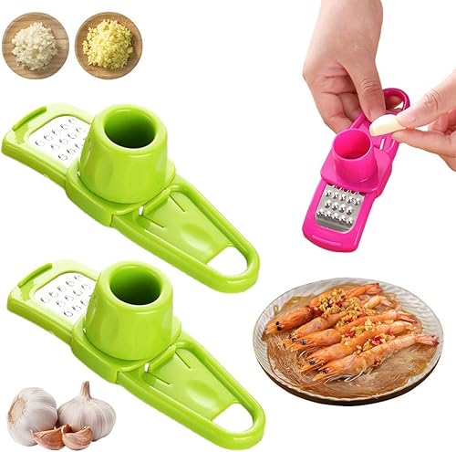 Molinillo de ajo de mano, mini picador de ajo, prensa manual 2024, trituradora de ajo, prensa de ajo portátil, molinillo de mano pequeño para ajo,