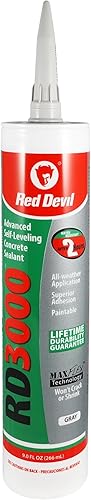 Red Devil 098012 0980 RD3000 Avanzado hormigón autonivelante, 9 oz, gris, caja de 12 MS sellador de polímero