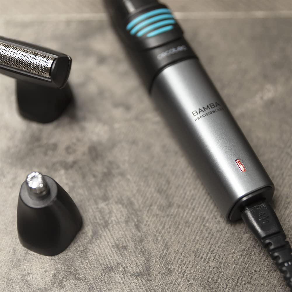 Cecotec PrecisionCare Extreme 5in1, Rasoio multifunzione 5 in 1, Batteria al litio, per corpo e viso, impermeabile, facile da pulire, IPX5, autonomia 60 min, con testina di rasatura laminata