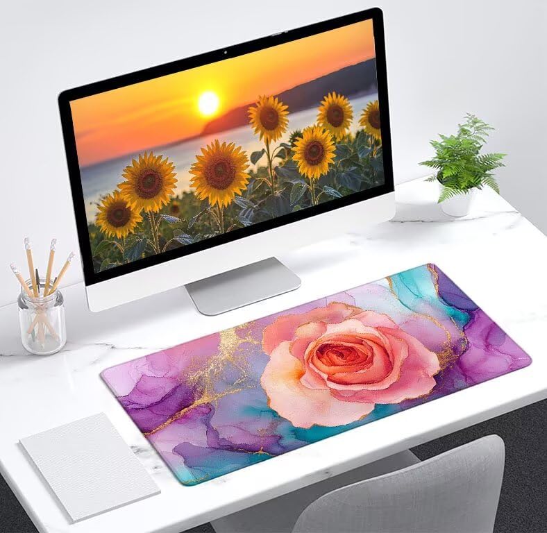 Tapis de souris XXL antidérapant pour protéger le bureau des rayures
