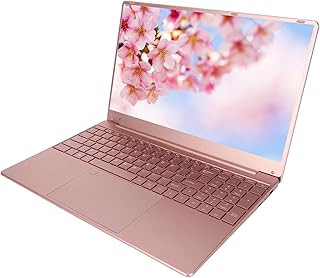 Computador Portátil, Display IPS 1920x1080 Rosa Alto-falantes Estéreo Duplos 16GB RAM 128G SSD N5095 Processador 15.6in Laptop 2.4G 5G WIFI Com Teclado Retroiluminado para Estudo (16+128G plugue da ue)