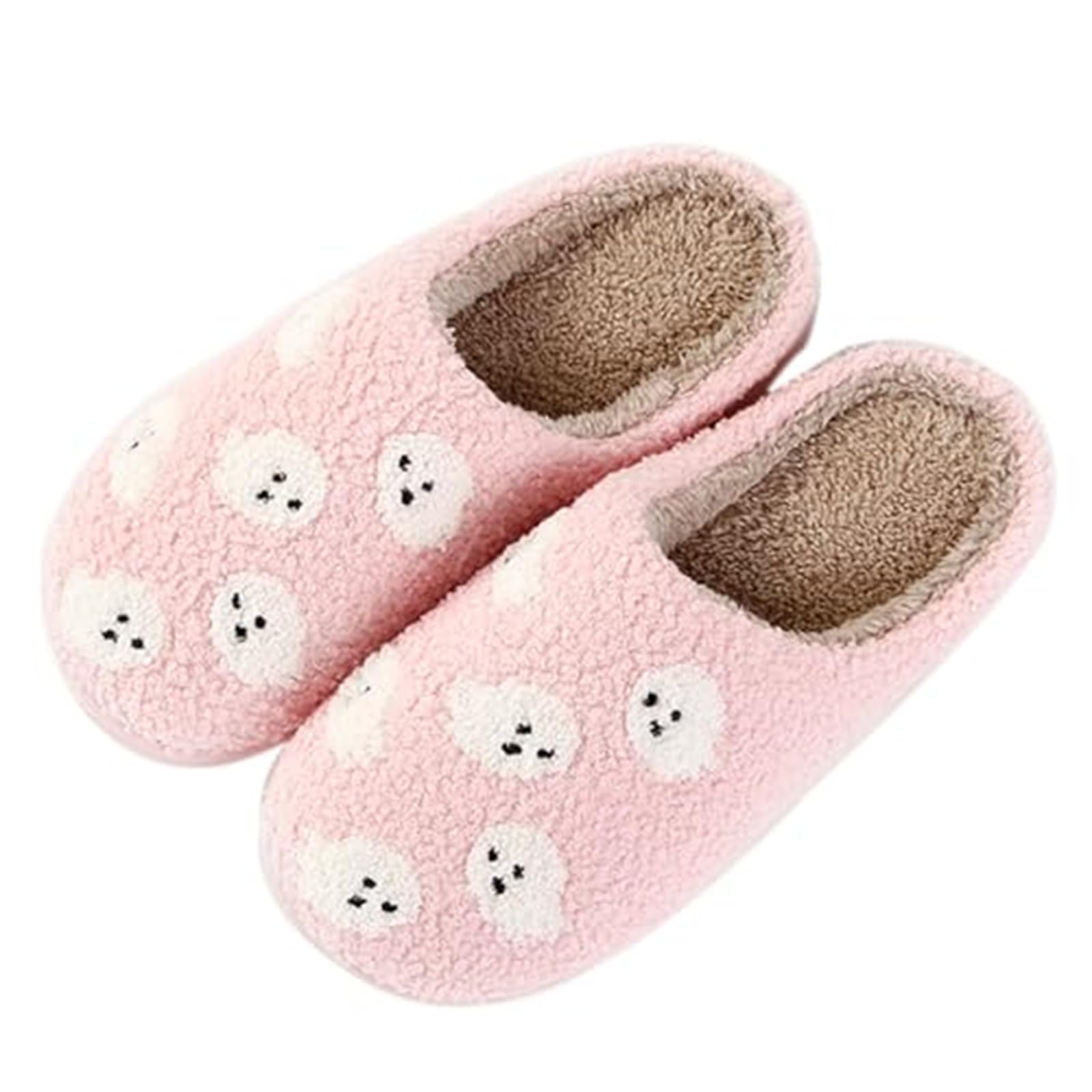 Tellrain Women Slippers Cute Pattern Strawberry Slippers Warm Soft Bedroom Shoes Fuzzy Closed Toe Sandals Non Slip House Bedroom Slippers