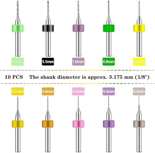 Miniatura 5 de Hakkin Kit de 32 taladros manuales para fabricación de joyas, taladro HSS de 0.031-0.118 in, abrazadera de tallado y taladros de PCB, prensa manual