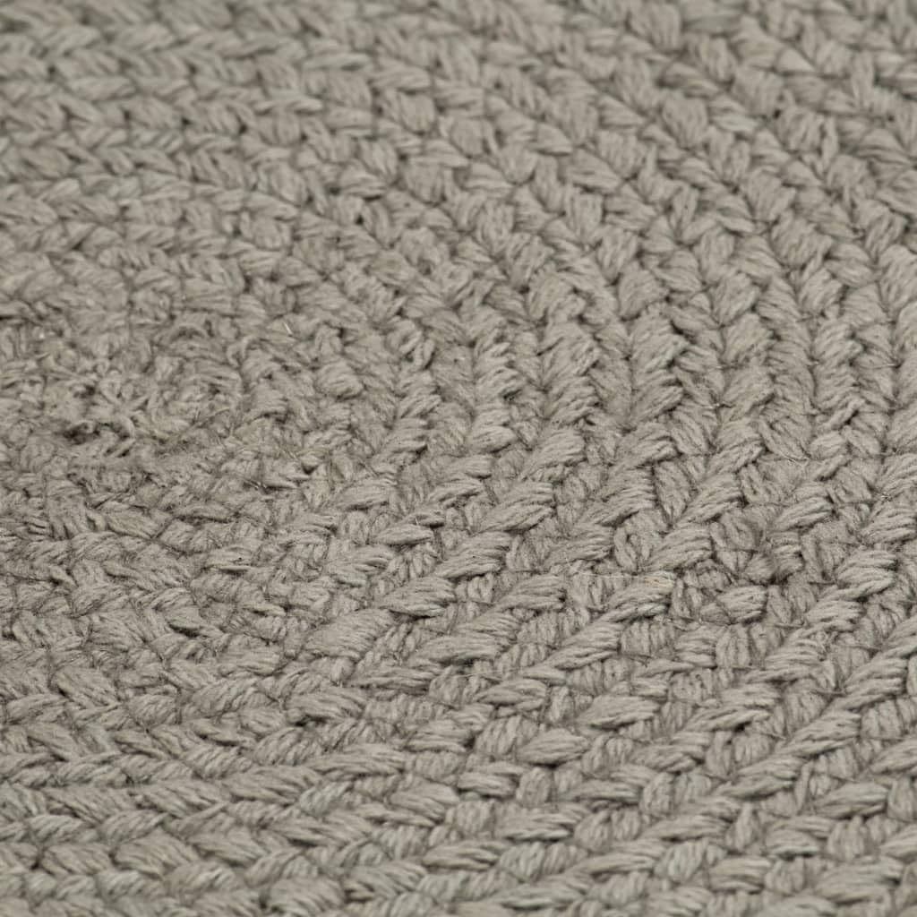 Manteles individuales 6 unidades, color gris, redondo, 38 cm, 100% algodón, hechos a mano, antideslizantes, resistentes al calor, fáciles de limpiar, para mesa de comedor, cocina, fiesta