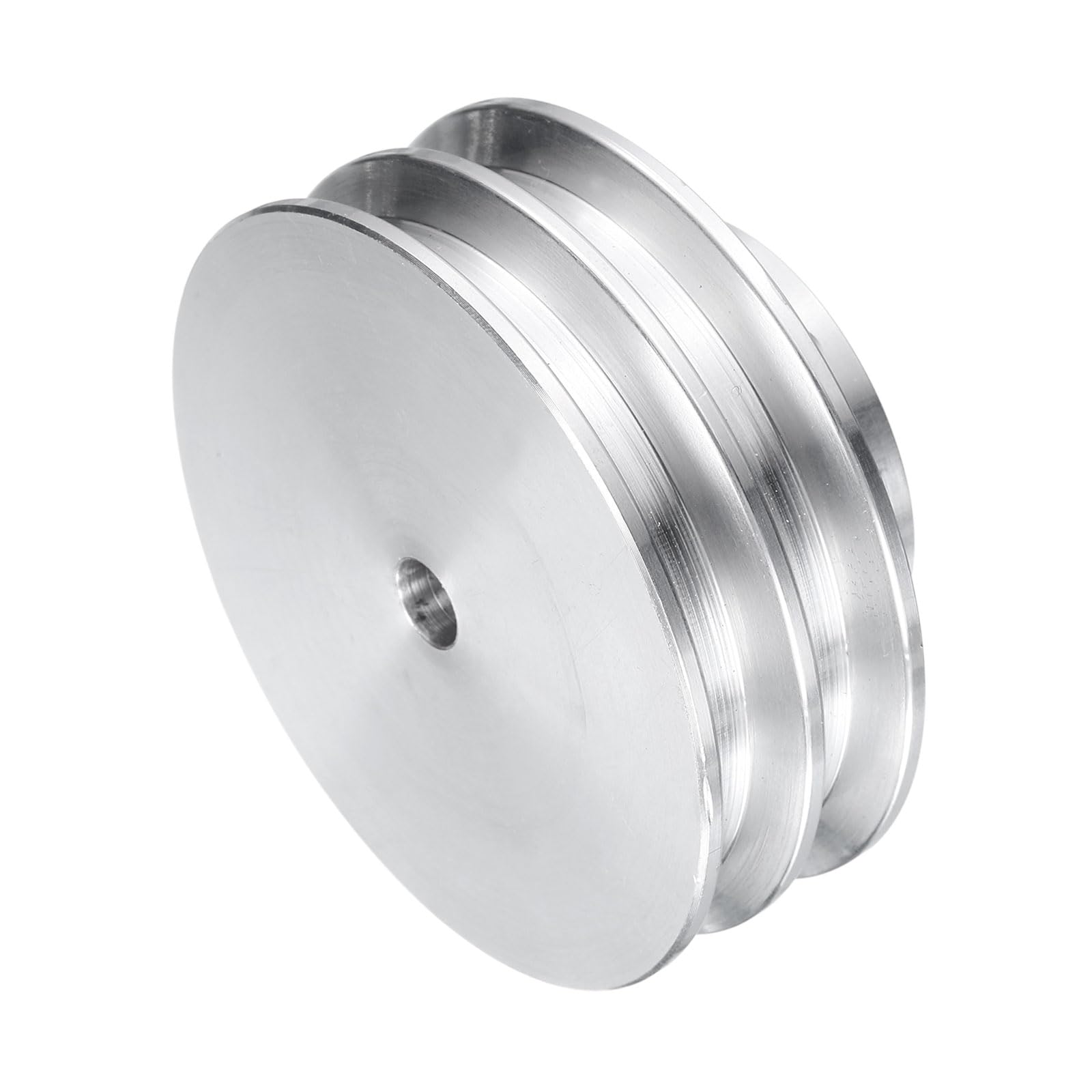 QUARKZMAN Puleggia a V Foro 6mm Diametro Esterno 60mm Doppia Scanalatura in Lega di Alluminio per Macchina da Trapano per Albero Motore 6mm(1/4") Cintura Sagomata in PU