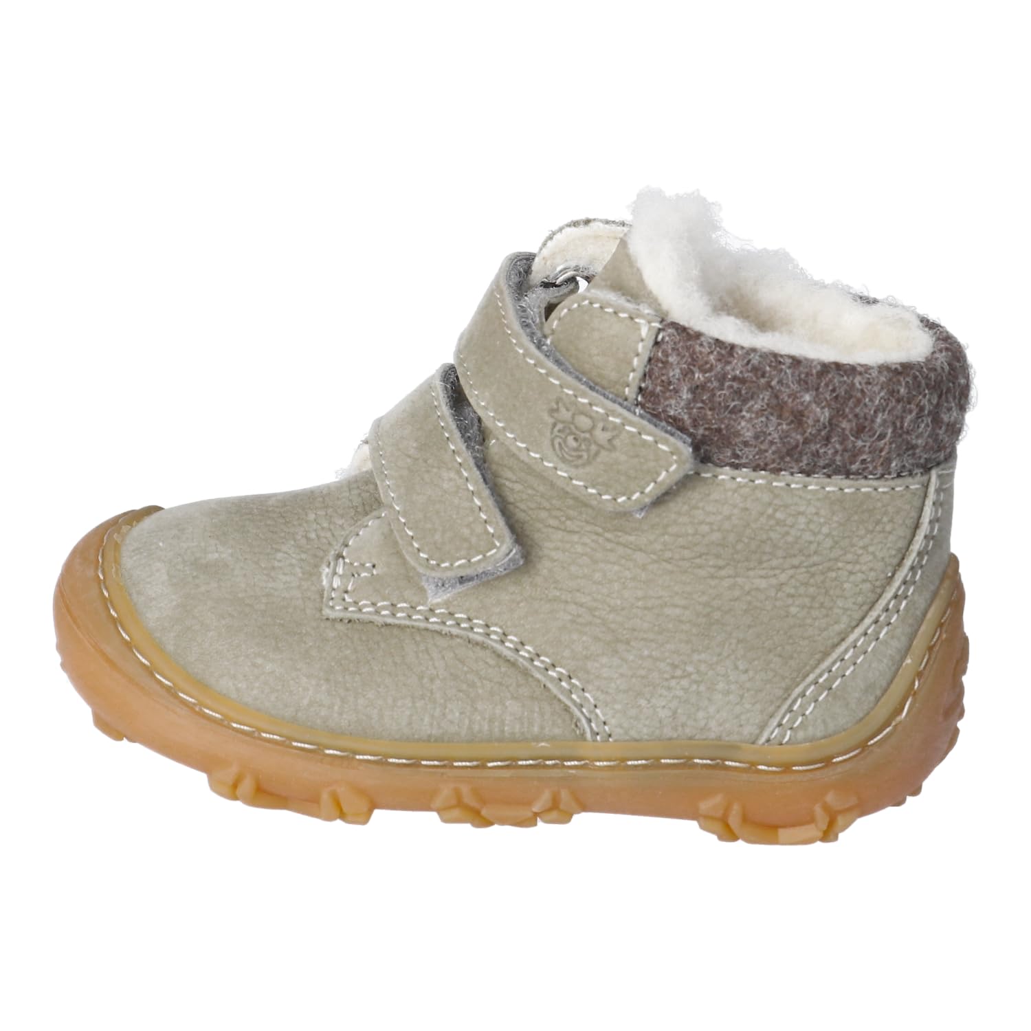 RICOSTA Jungen Winterstiefel NICO, Kinder Lauflernschuhe, Weite: Weit, terracare,Barfuß-Schuh, Outdoor-Kinderschuhe, warm, eukalyptus (531), 23 EU