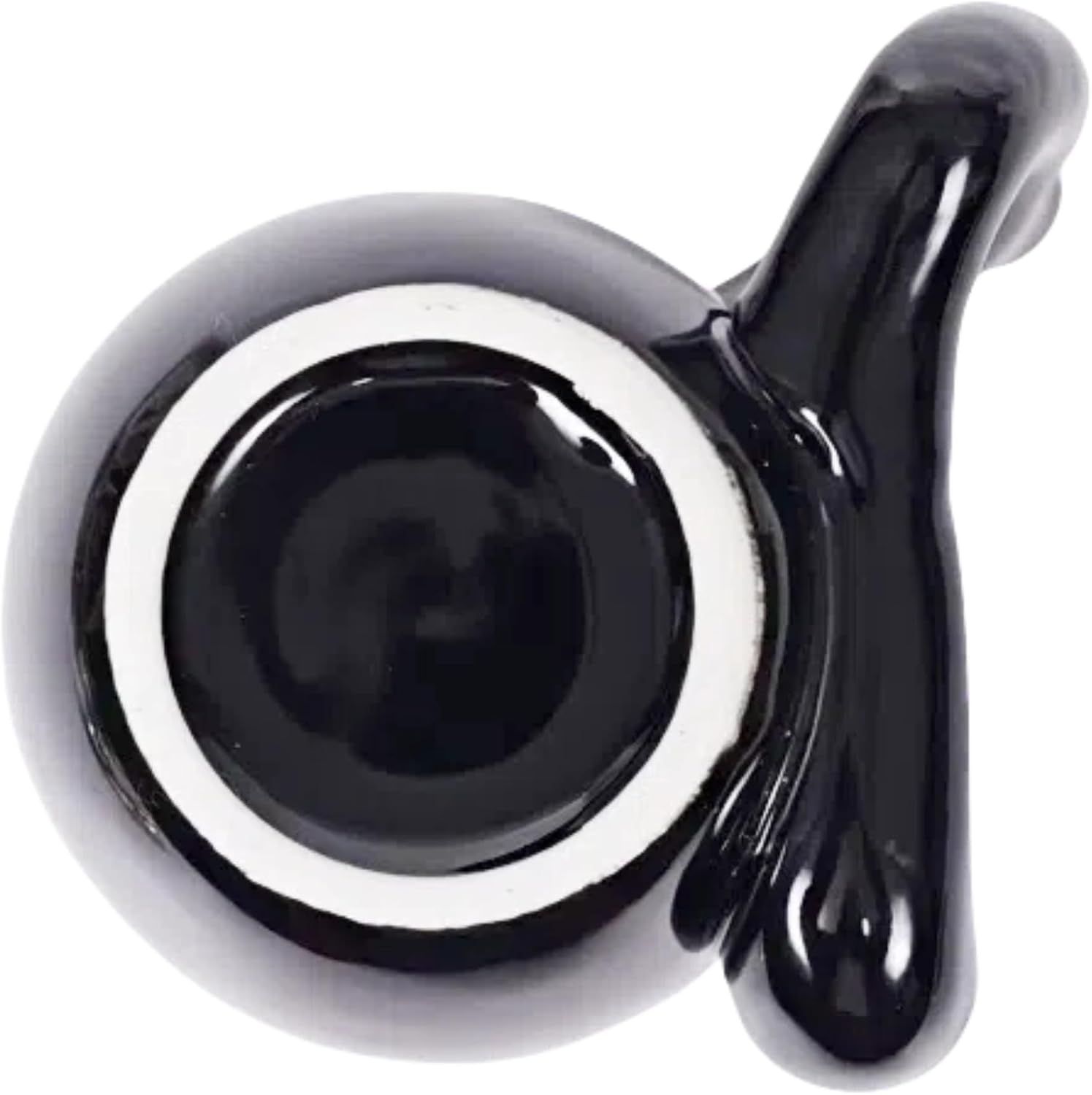 Coffee Mug, Novelty Glazed Ceramic Coffee Pot Shaped Cup with Ergonomic Handle Dishwasher Microwave Safe Valentine's Day Fathers Day Halloween Gifts for Coffee Lovers (with Filters) (black) thumbnail