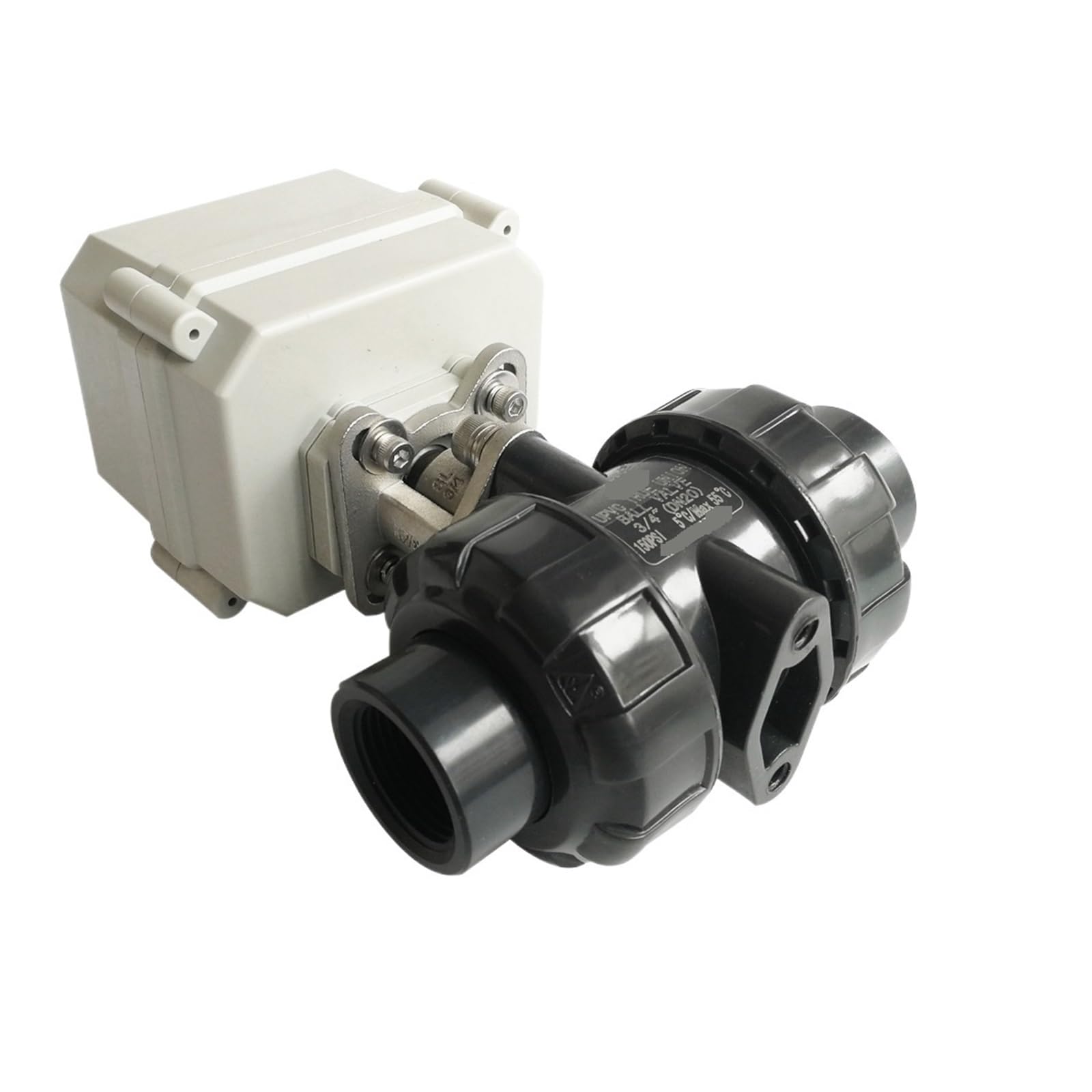 Ball valve, Zawór Kulowy DN15 PVC Normalnie Zamknięty/Normalnie Otwarty Zawór 1/2'' Wł./wył. 15 Sek. Do Systemów Wody Pitnej, Słonecznych Podgrzewaczy Wody,for Gas, Oil, Liquid, Water(NPT,DC12V_CR2