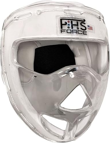 Miniatura 4 de Máscara facial de hockey sobre césped Clear FORCE Protección transparente para esquinas de penalti, colores disponibles, negro, blanco, azul