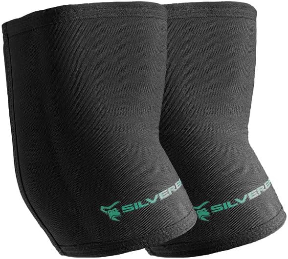 SILVERBACK Fortis XMax 7mm Elbow Sleeves, Compression Support for Weightlifting and Powerlifting, Sleeves for Injury Prevention, Weightlifting Gears, Strongman Series - L